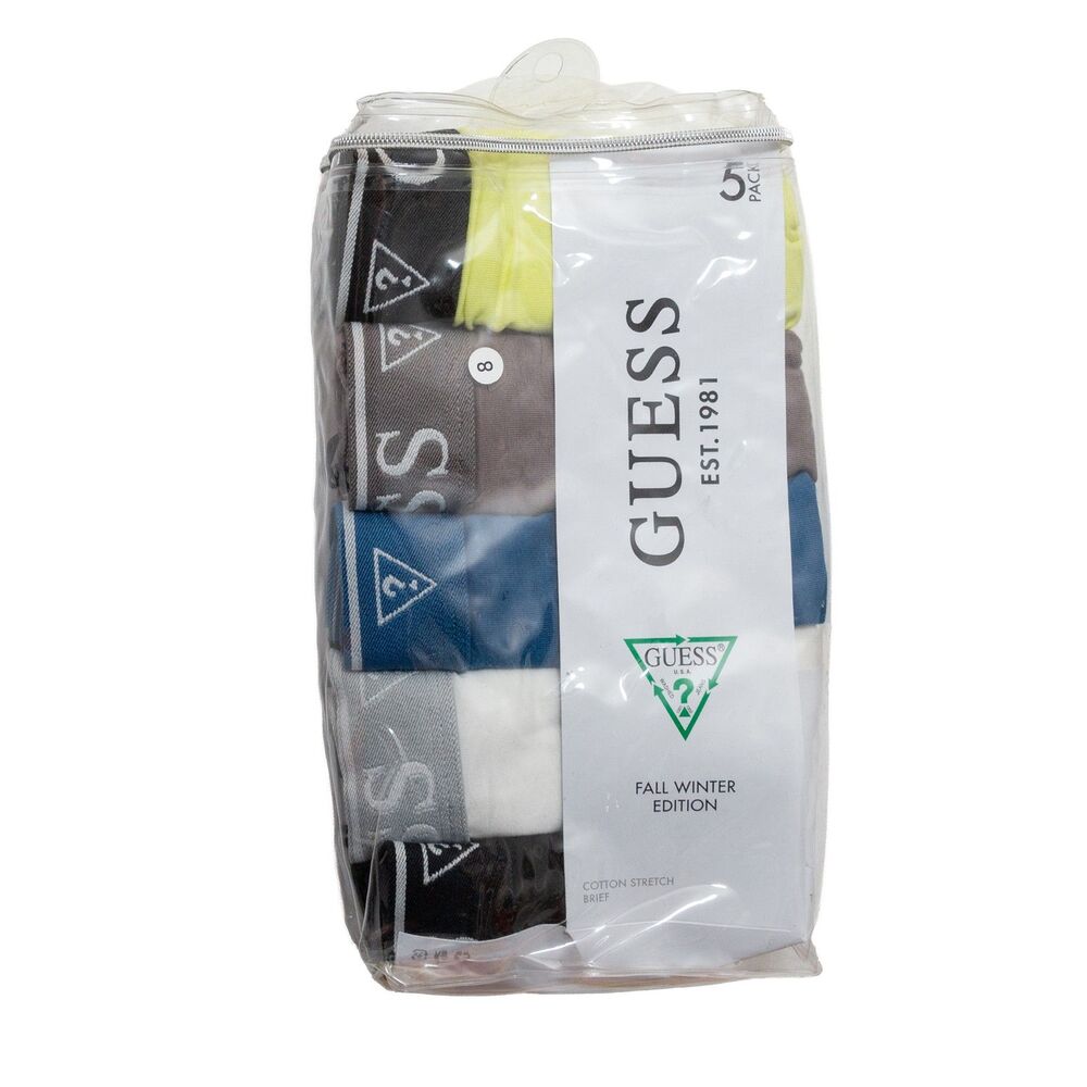 GUESS Size M Men's Cotton Stretch Briefs 5-Pack Underwear Fall Winter Edition